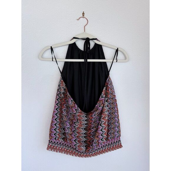 NWT Ramy Brook Adda Zig Zag Open Knit Halter Top in Soho Multi Size Medium - Picture 10 of 16